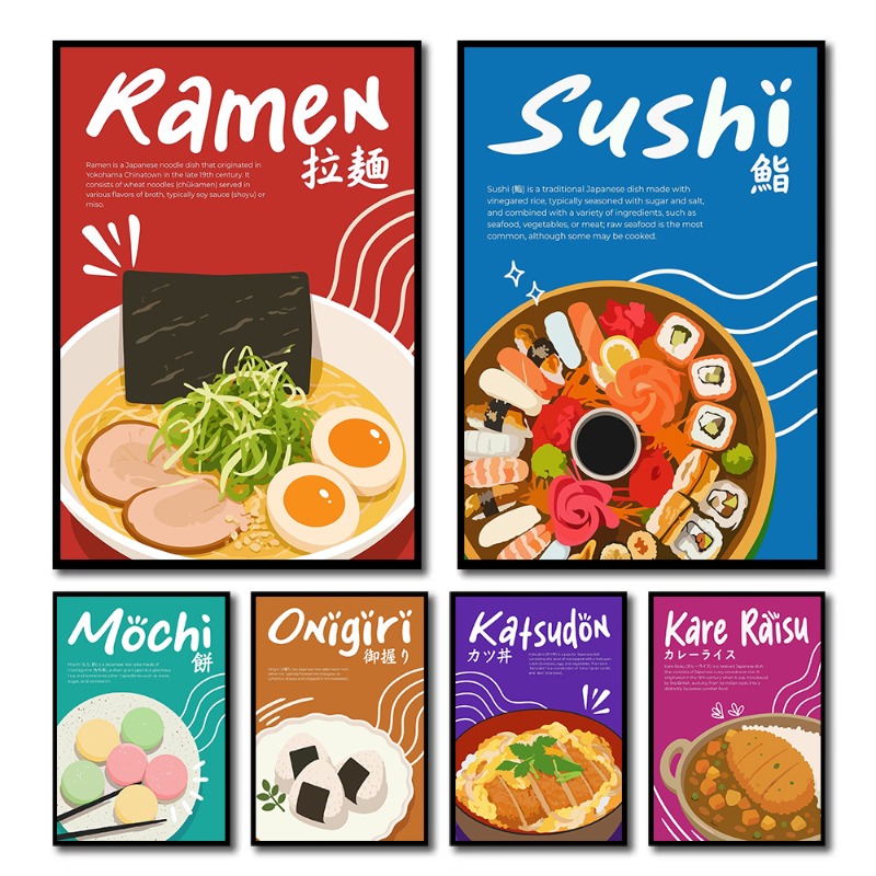 Japanese Lifestyle Food - 일본 음식 라면 스시 플래터 오니기리