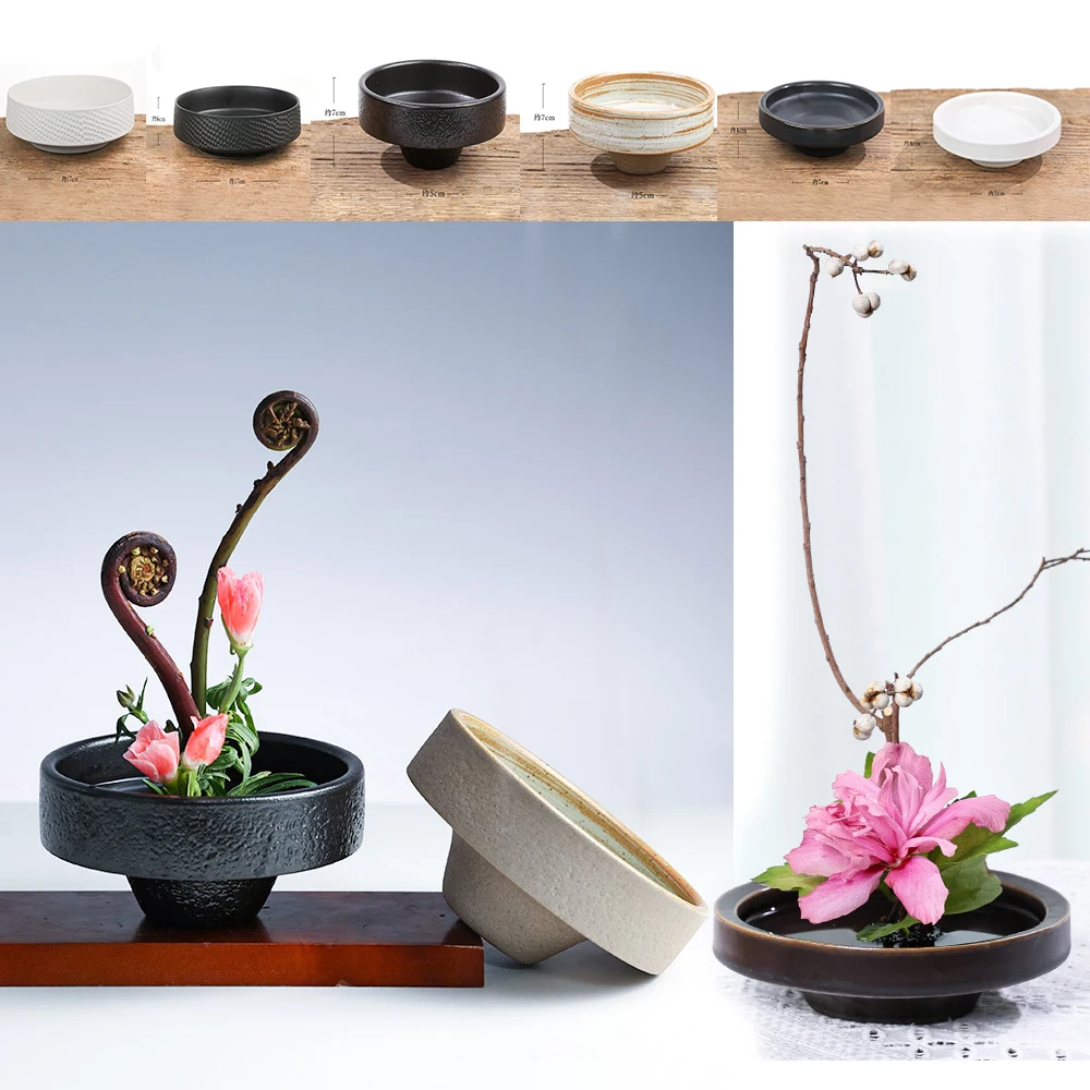 Ikebana Vase Kenzan - 일본 개구리 도자기 꽃병, 꽃꽂이 그릇,