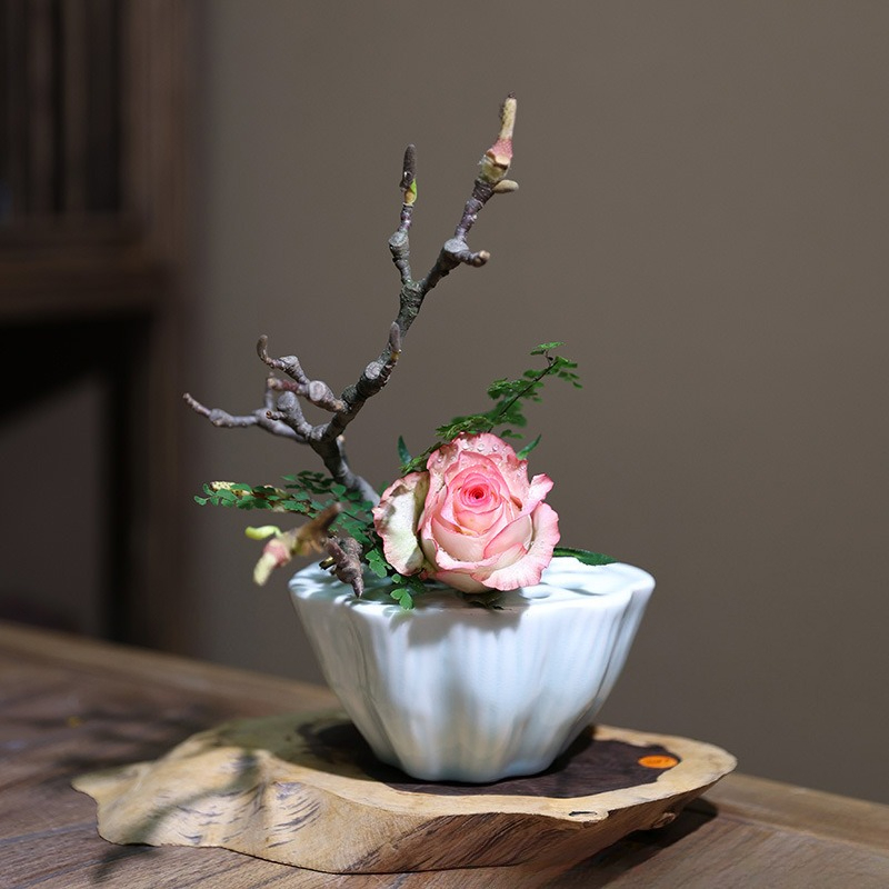 1pcs 중국 스타일 연꽃 모양 세라믹 꽃꽂이 홀더 꽃 - Ikebana Vase Kenzan 리뷰 및 가격