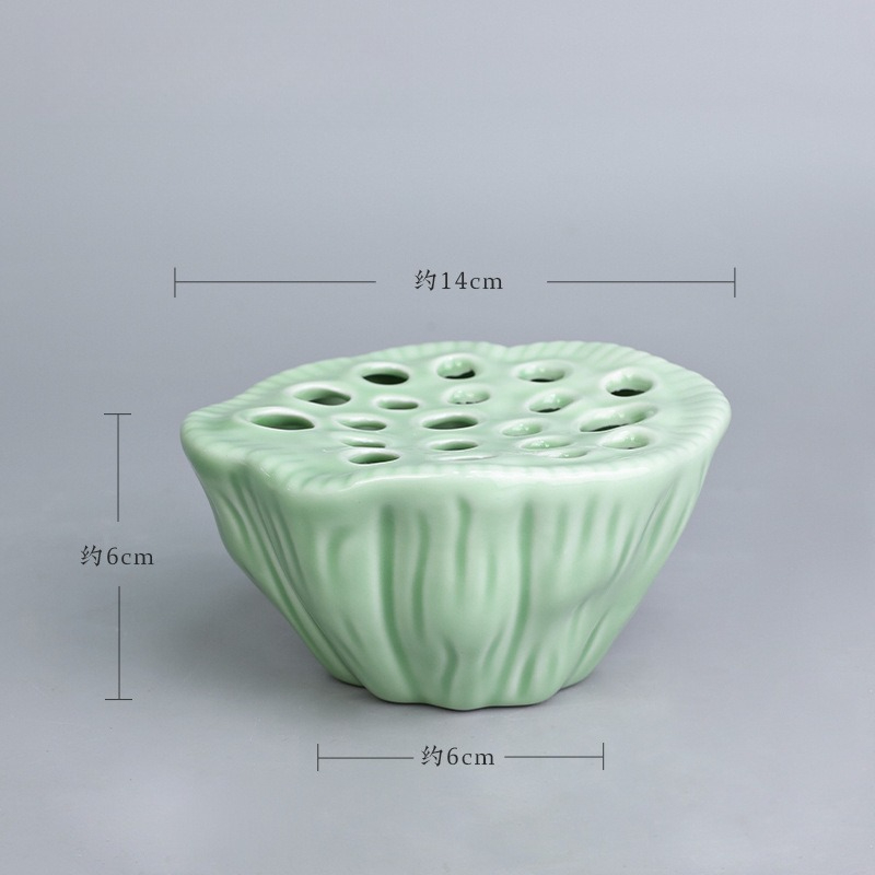 1pcs 중국 스타일 연꽃 모양 세라믹 꽃꽂이 홀더 꽃 - Ikebana Vase Kenzan 리뷰 및 가격