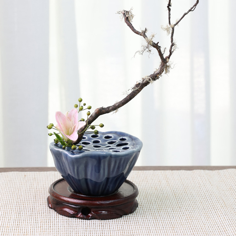 일본 스타일 이케바나 거치대 세라믹 연꽃 모양 꽃꽂이  - Ikebana Vase Kenzan 리뷰 및 가격