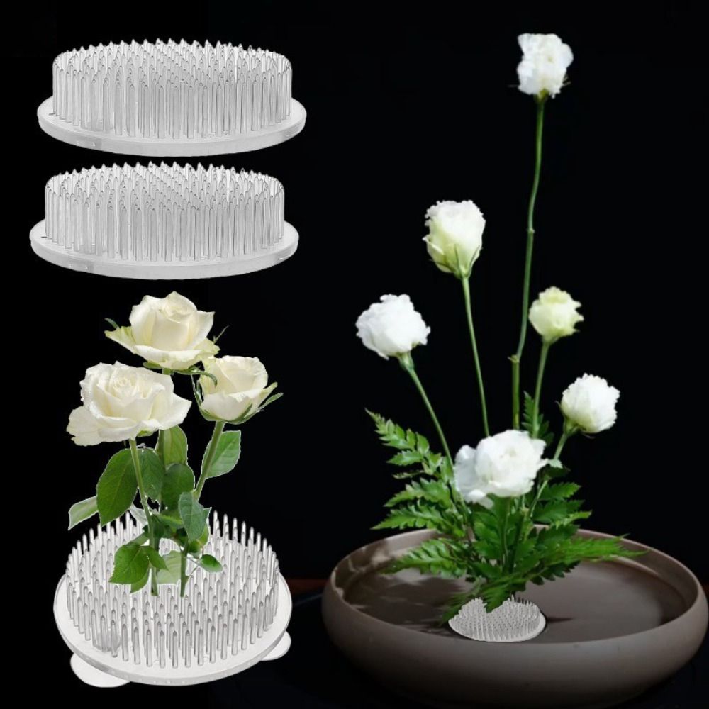 1/3Pcs 투명한 꽃꽂이 줄기 홀더 원형 DIY 배열 - Ikebana Vase Kenzan 리뷰 및 가격